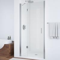 Душевая дверь в нишу Vegas Glass AFP 110 08 01 L вход 63 см, профиль глянцевый хром, стекло прозрачное