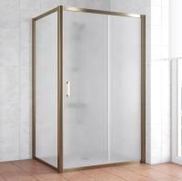 Душевой уголок Vegas Glass ZP+ZPV 130*90 05 10 профиль бронза, стекло сатин