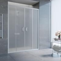 Душевая дверь в нишу Vegas Glass Z2P 160 07 10 профиль матовый хром, стекло сатин