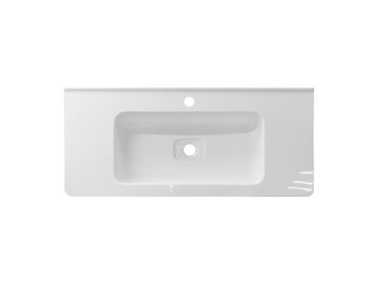 Тумба с раковиной Style Line Марелла 90 2 ящика Люкс антискрейтч белая матовый, Plus подвесная