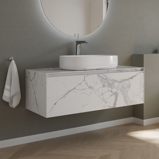 Мебель для ванной Sancos Stone 120 Statuario white