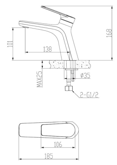 Смеситель для раковины Esko Baku BK 26