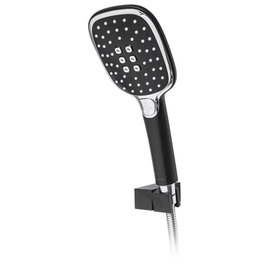 Душевая система Hansberge H6077BC, черный/хром