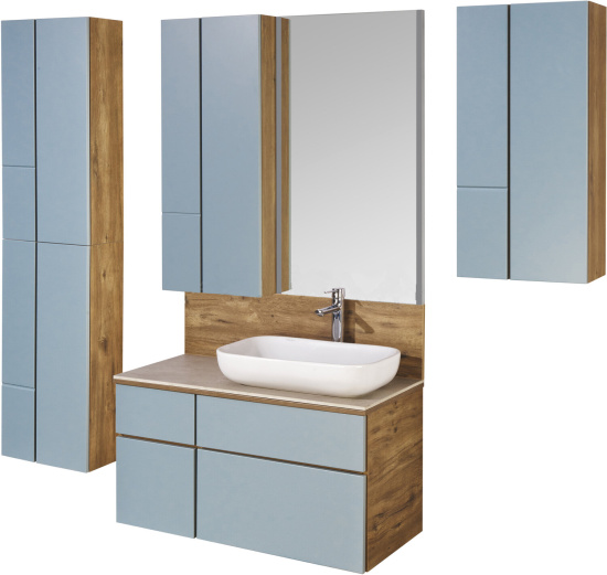 Мебель для ванной Aquaton Мишель 100 дуб рустикальный/фьорд