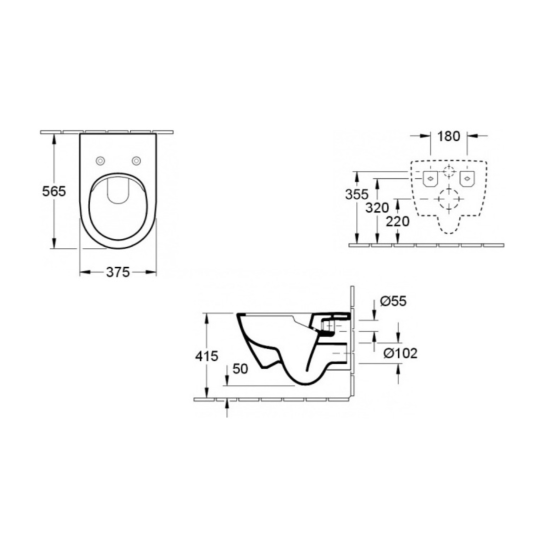 Унитаз подвесной Villeroy & Boch Subway 2.0 5614R2R1 CeramicPlus, сидение с микролифтом