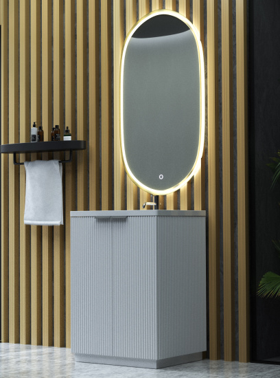 Тумба с раковиной Sanvit Рольф 61 белый глянец, напольная