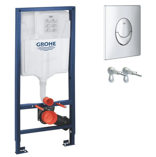 Инсталляция Grohe Rapid SL 38721001 с кнопкой + унитаз подвесной BeWash Aldo BKWHT001480