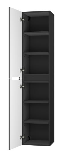 Шкаф-пенал Misty Роял 35 черный подвесной, универсальный