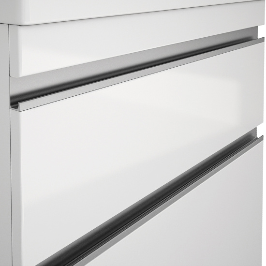 Тумба с раковиной Dreja Grace Plus 60 с опорами, белый глянец