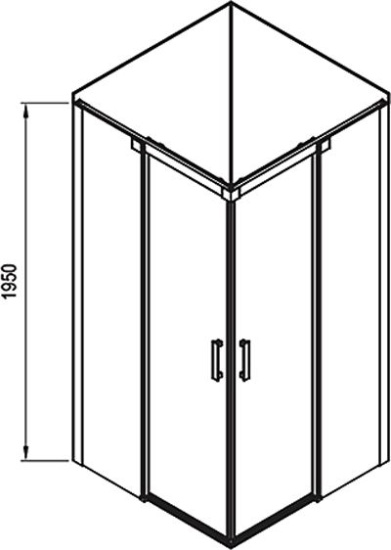 Душевой уголок Ravak MSRV4 80х80 Transparent, профиль хром