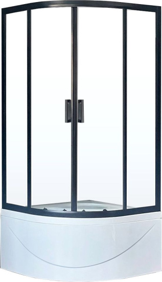 Душевой уголок Royal Bath BK RB100BK-T-BL 100x100 с поддоном