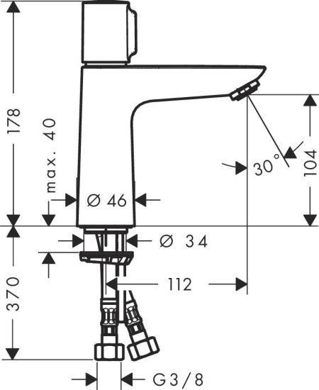 Смеситель для раковины Hansgrohe Talis Select E 71751000