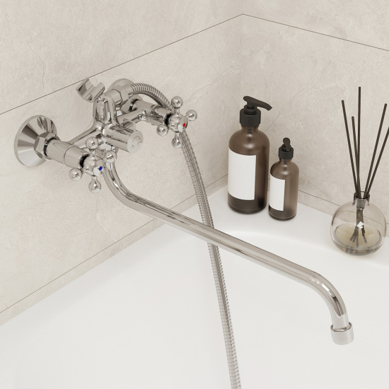 Смеситель для ванны Milardo Helic DUPSB02M10 универсальный