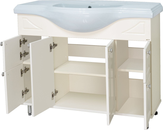 Тумба с раковиной Misty Жардин 105 светло-бежевая