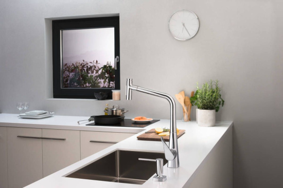Смеситель для кухни Hansgrohe Metris Select M71 73816000 хром