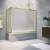 Шторка на ванну Vegas Glass ZV+ZVF TUR NOVO 190*70 09 10, профиль золото глянцевое, стекло сатин