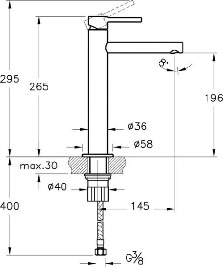 Смеситель для раковины VitrA Origin A4255736 матовый черный