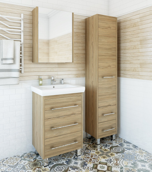 Тумба с раковиной Sanflor Ларго 70, швейцарский вяз