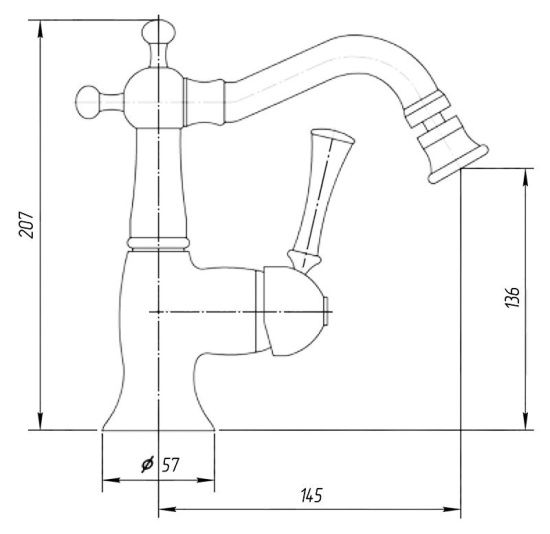 Смеситель для биде Migliore Dallas ML.DLS-6823 Cr
