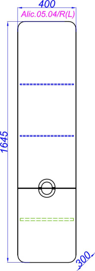 Пенал Aqwella Аликанте 40 R седой дуб