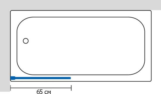 Шторка на ванну GuteWetter Lux Pearl GV-601AS левая 65 см стекло бесцветное, профиль хром
