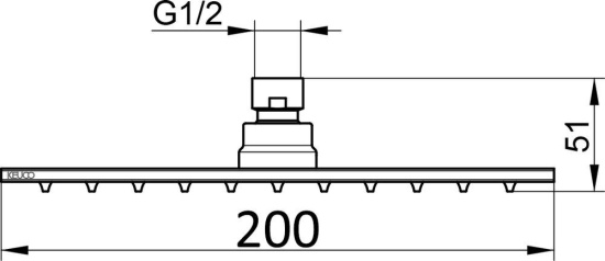 Верхний душ Keuco 59986010102 20х20 см, хром