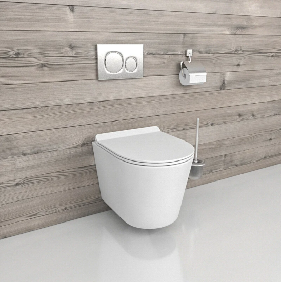 Инсталляция Grohe Rapid SL 38721001 с кнопкой + унитаз подвесной BeWash Aldo BKWHR001480