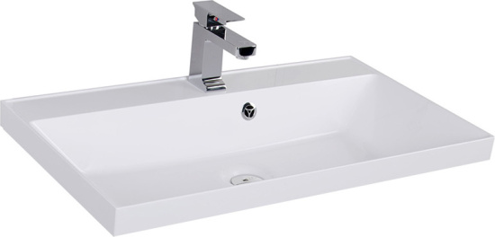 Тумба с раковиной Aquanet Гласс 80