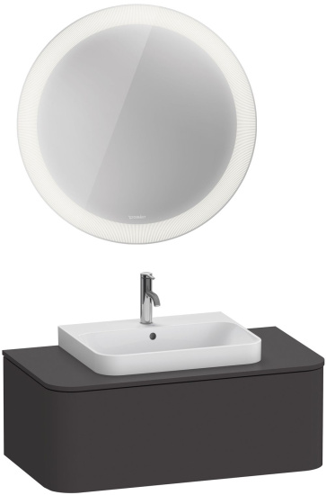 Тумба с раковиной Duravit Happy D.2 Plus 100 графит суперматовый