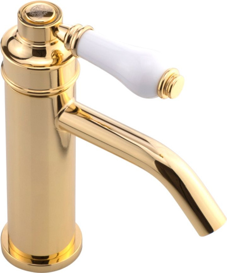 Смеситель для раковины Migliore Ermitage Mini 28575 белый с золотом