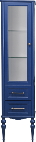 Пенал ValenHouse Эстетика 60 L синий, фурнитура бронза