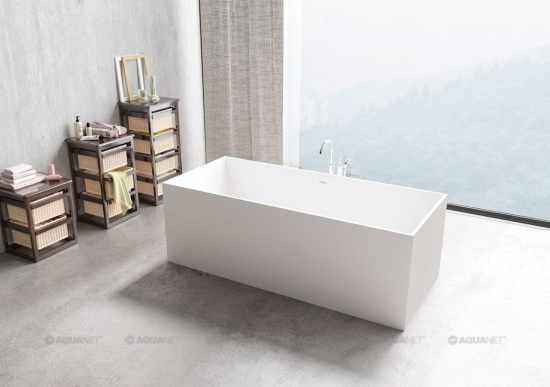 Ванна из искусственного камня Aquanet Soul Smooth TC-S107 170x73 см. глянцевая