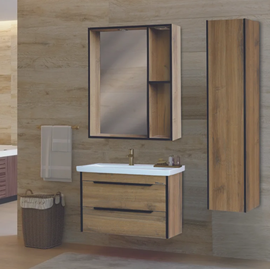 Тумба с раковиной Bellezza Бруно 70 табакко