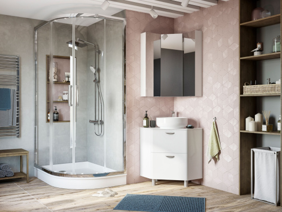 Зеркало-шкаф Stworki Лунд 60 белый