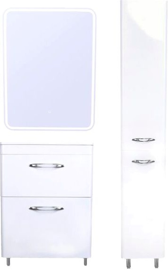 Тумба с раковиной Style Line Каре 60 напольная, Люкс Plus, белая