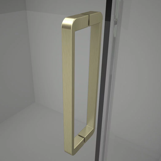 Душевой уголок Veconi Rovigo RV-075G 140x90, профиль золото брашированное