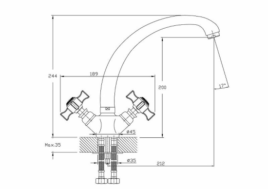 Смеситель для кухни Haiba HB4724
