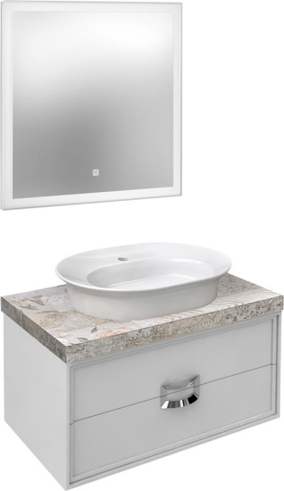Мебель для ванной Kerama Marazzi Canaletto 80 со столешницей, белая