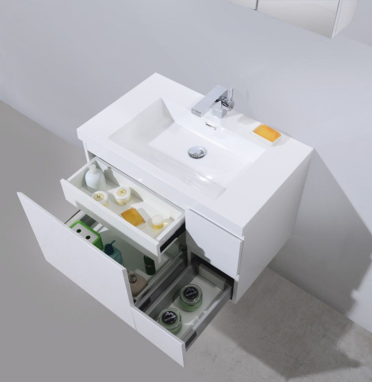 Тумба с раковиной BelBagno Luce 80 bianco lucido