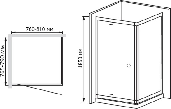 Душевой уголок RGW Passage PA-35 (760-810)x800