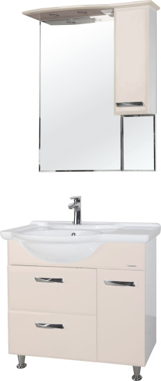 Тумба с раковиной Bellezza Балтика 90 L бежевая
