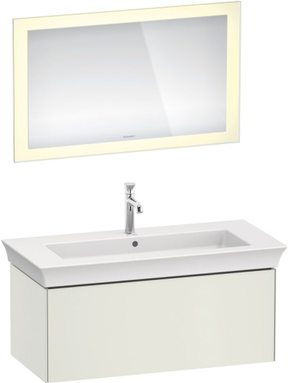 Тумба с раковиной Duravit White Tulip 105 шелковисто-матовый