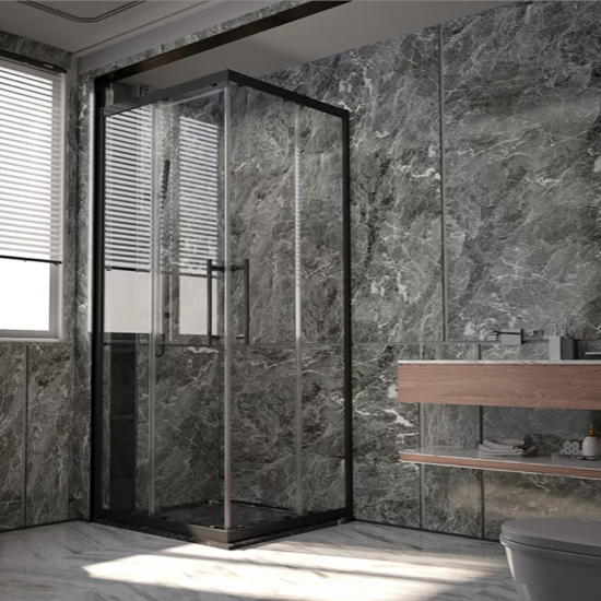 Душевой уголок Veconi Premium Trento PTC-20B 120x100, профиль черный