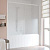 Шторка на ванну Vegas Glass ZV 180 01 10 профиль белый, стекло сатин