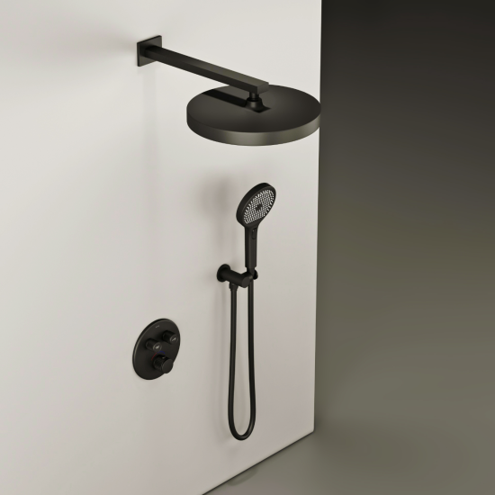 Душевая система SANCOS Space SC3006MB, черная матовая