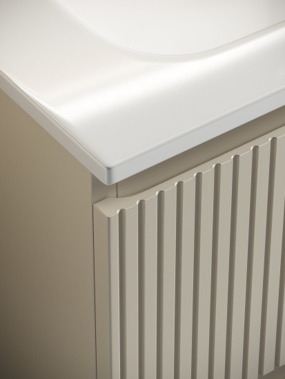 Тумба с раковиной Sancos Snob T 100 Beige Soft правая SNT100RCE, подвесная