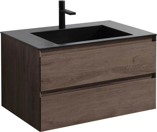 Мебель для ванной Vincea Luka 80 2 ящика, темный дуб
