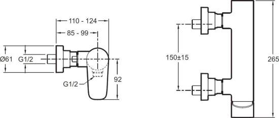 Душевой комплект Jacob Delafon Aleo E72351-CP + E45893-CP