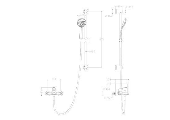 Смеситель для ванны Wonzon & Woghand WW-4560-MB