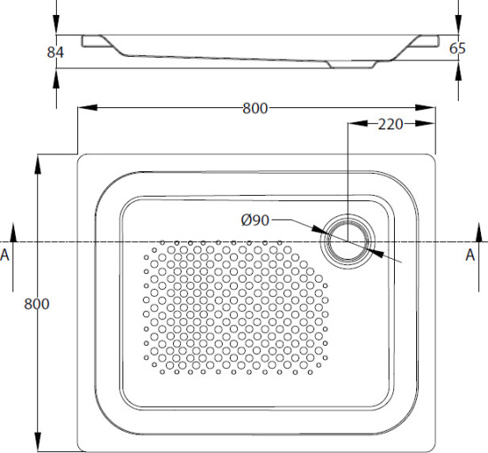Поддон для душа BLB Universal Square C08631001 BLB 80х80